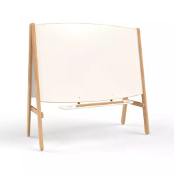 Chevalet maternelle double face en bois finition vernis