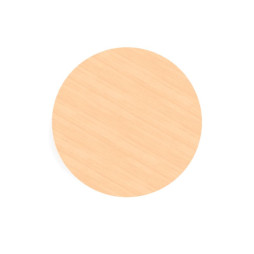 Plateau rond en hêtre vernis de la table d'école
