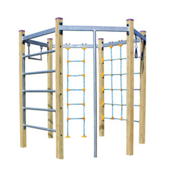 Structure de jeux extérieur enfant pour aire de jeux collectivité