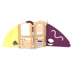 Parcours de motricité crèche en ligne, coloris Vert/Prune