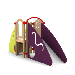 Structure pour motricité crèche vert et prune