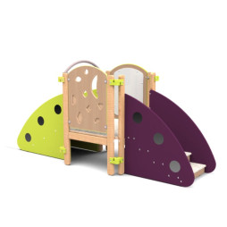 Parcours de motricité crèche droit vert et prune