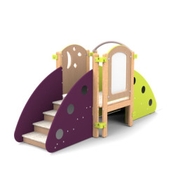 Activité motricité crèche modèle droit vert et prune