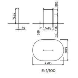 Dimensions complètes de l'agrès sportif