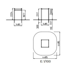 Dimensions de l'équipement sportif extérieur