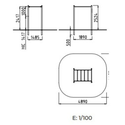 Dimensions pour l'implantation du module de sport