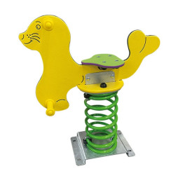 Jeu exterieur sur ressort Phoque jaune