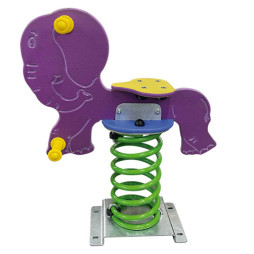 Jeux sur ressort avec figurine éléphant, monoplace