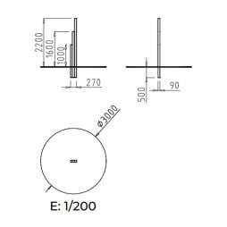 Schéma technique et dimensions du module de gym