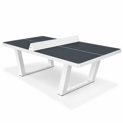 Table de ping-pong Garden gris anthracite piètement blanc Table de ping-pong Garden gris anthracite piètement blanc