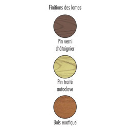 Finitions disponibles pour la poubelle de ville Boston