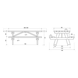 Dimensions de la table de pique-nique