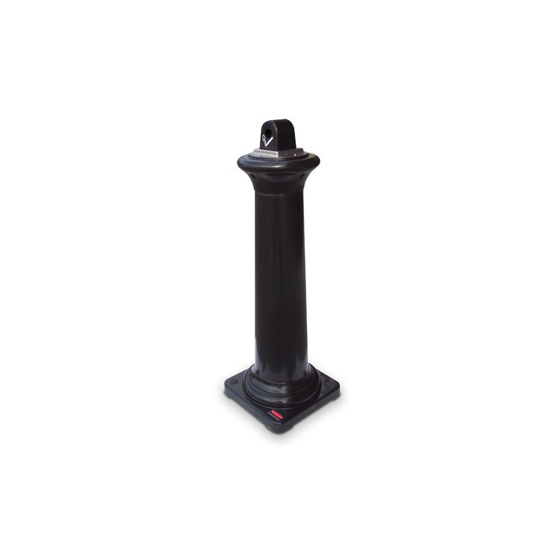 Cendrier Sur Pied CURVASO - Acier Inoxydable Noir/Argenté, Usage Intérieur/Extérieur
