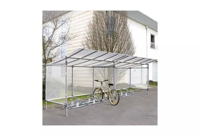Visuel de l'abri à vélo en aluminium