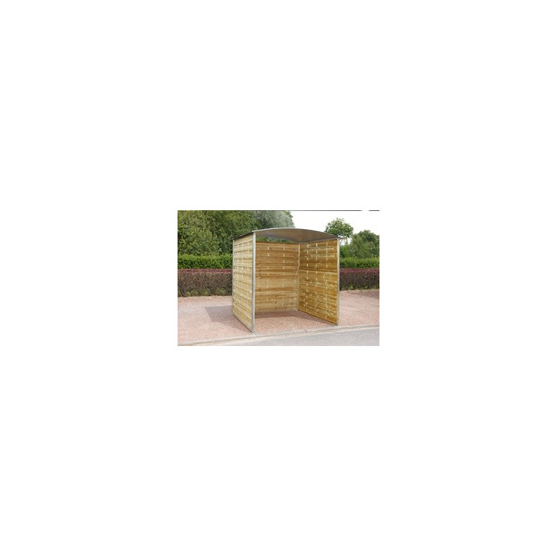 abri pour conteneur en bois1,80x1,80m, abri pour conteneur en bois