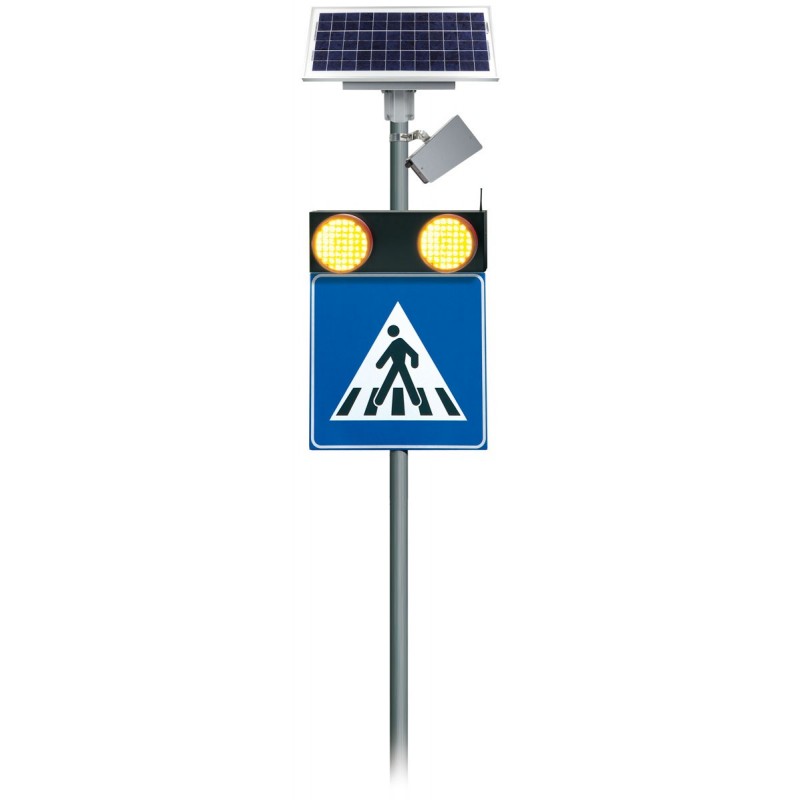 Lampe Solaire à DEL Rouge Clignotante De Signalisation D'urgence Pour La Sécurité Routière