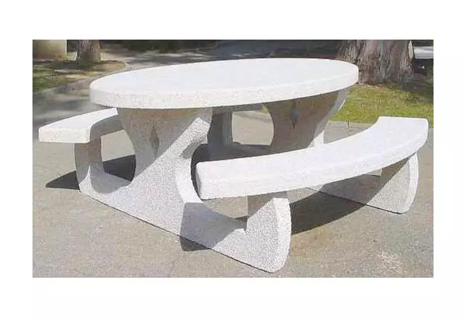 Table pique nique rectangulaire en béton armé