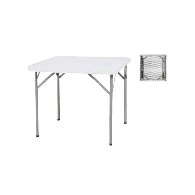 Table pliante carrée - table carrée pliante en plastique 87x87 cm