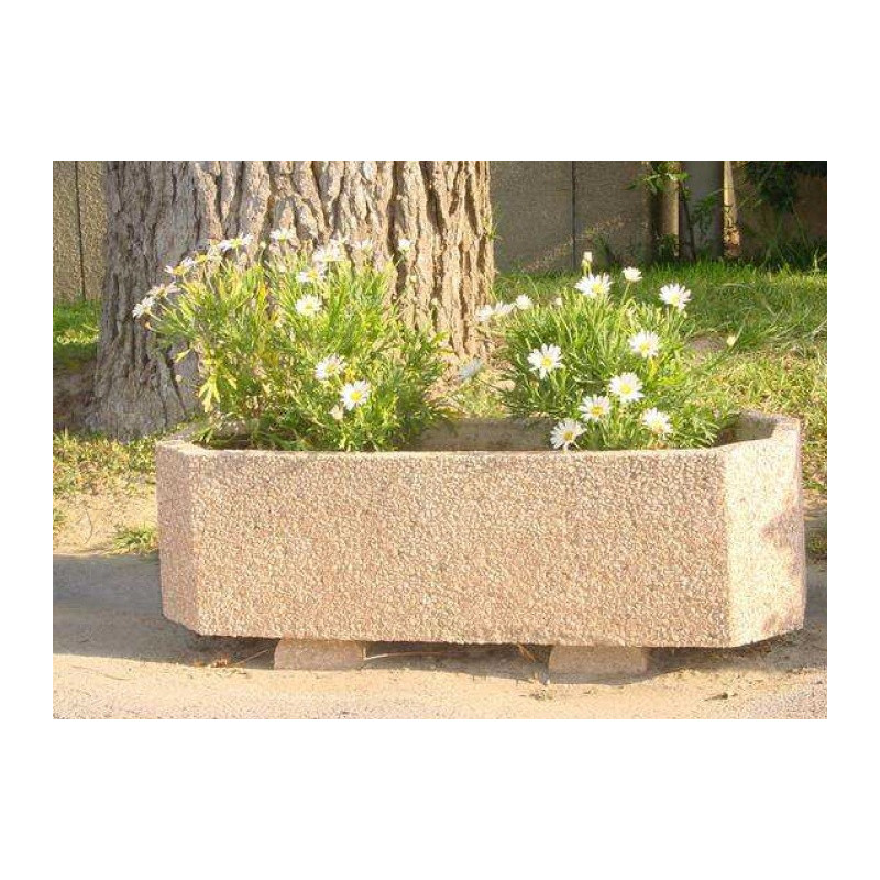 Jardinière octogonale, bac à fleurs en béton octogonal, bac floral en béton DMC Direct