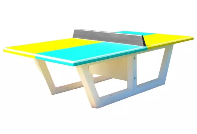 table ping pong béton armé multicolor