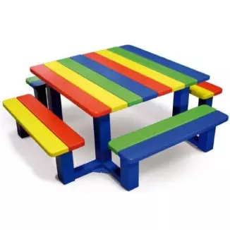 Table de pique-nique colorée pour enfants - DMC Direct