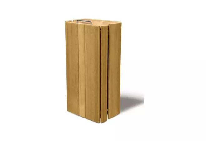 Corbeille Séville en bois exotique 100 Litres - version rectangulaire - finition chêne clair - DMC Direct