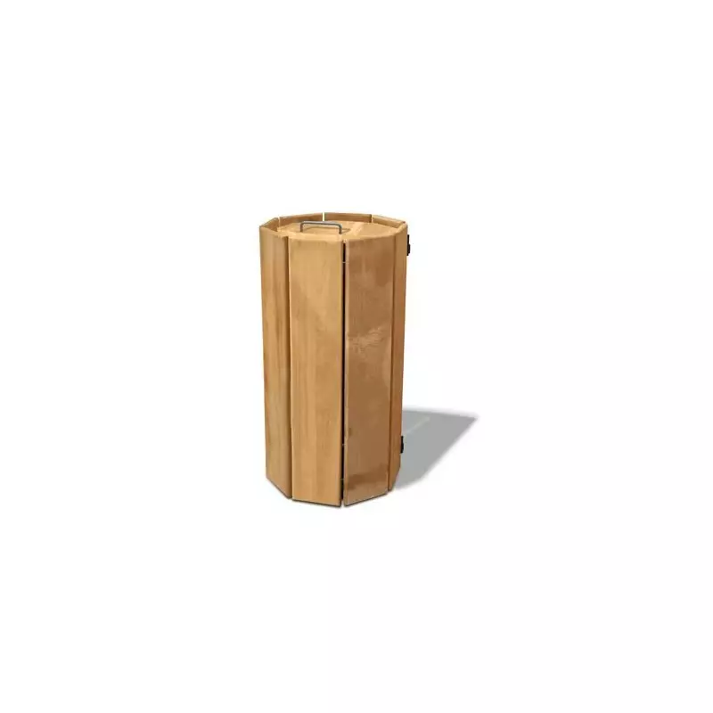 Corbeille Séville en bois exotique 100 Litres - version octogonale - finition chêne clair - DMC Direct 