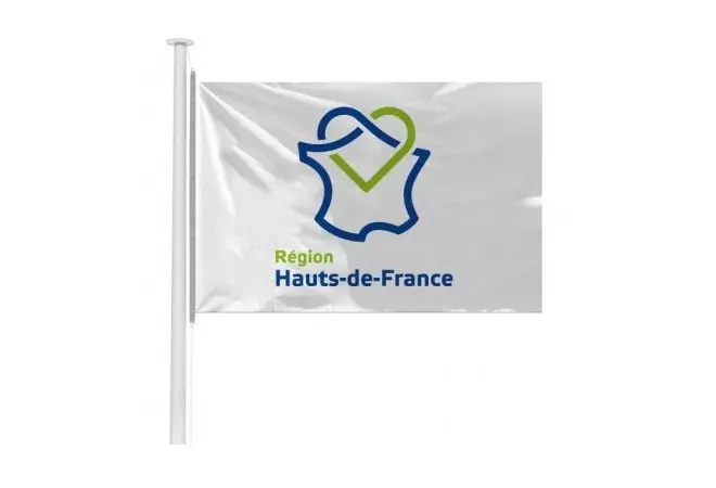 Drapeau Officiel horizontal - Région Haut de France - à hisser sur un mât - DMC Direct