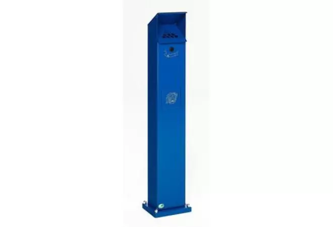  Cendrier corbeille colonne extérieure - bleu - DMC Direct