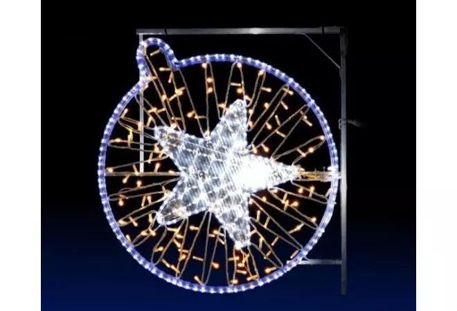 Visuel Supernova lumineuse de Noël pour poteau - DMC Direct