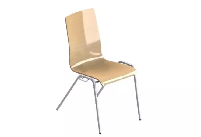 Chaise de réunion Diams coque en bois assemblable - DMC Direct