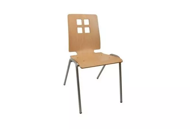 Chaise design Damien coque bois pour équiper vos réunions d'assise ergonomique