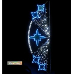 Visuel du décor extérieur pour poteau : la décoration de Noël Big Bang irisé pour collectivités - DMC Direct