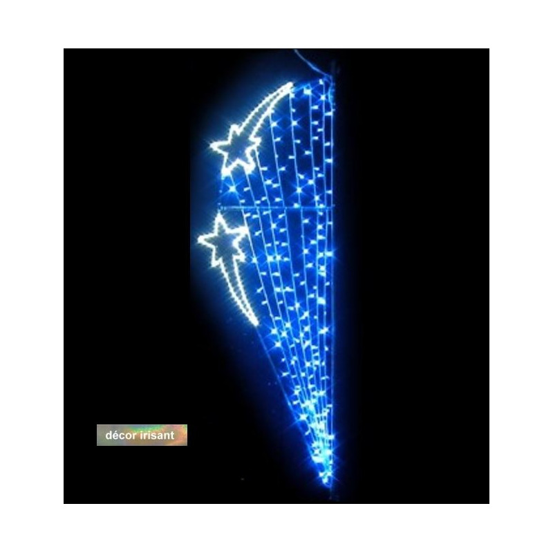 Visuel de la décoration pour communes : Cascade bleue étoilée et irisante - DMC Direct