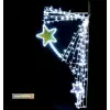 Visuel du décor pour candélabre : le luminaire rideau étoilé irisé de Noël - DMC Direct