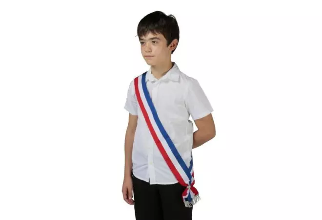Écharpe tricolore neutre pour Jeune élu - DMC Direct