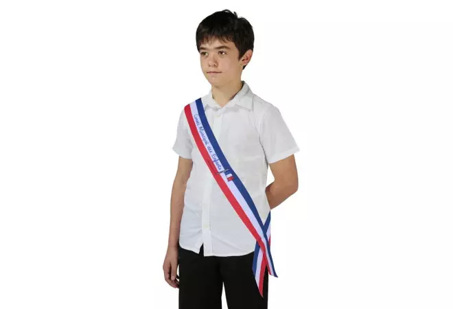 Écharpe tricolore imprimée pour Jeune élu - DMC Direct