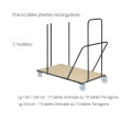 Chariot de transport pour tables rectangulaires pliantes - DMC Direct