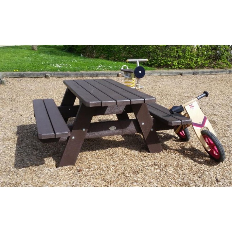 Table De Pique-nique Enfants Pliante - 103x86x49cm, 4 Places, Couleurs Vives - Intérieur/extérieur