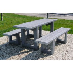 Table pique-nique Azur en recyclé - DMC Direct