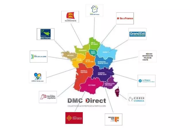 Drapeaux Officiels horizontaux des Régions françaises et Provinces à hisser sur un mât - DMC Direct