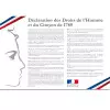 Plaque des "Plaque Déclaration des droits de l'Homme" en PVC ou PLEXI