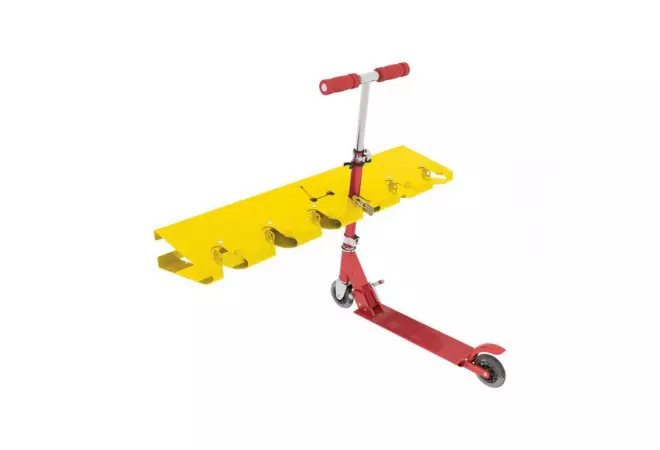 Supports accroche trottinettes jaune