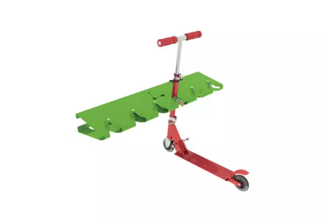 Supports accroche trottinettes vert