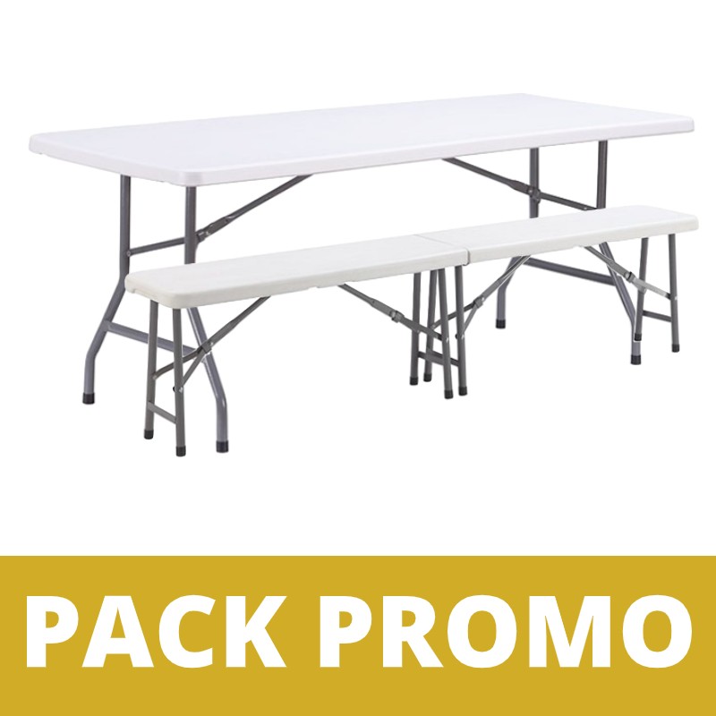 Ensemble Table Et Bancs Pliants En Polypro Table Et Bancs Pliables En Plastique