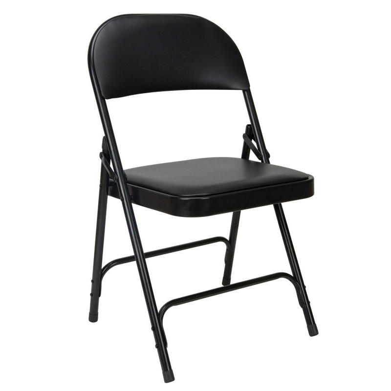 Chaise pliante EUROP noire revêtement vinyle Chaise pliante EUROP noire revêtement vinyle