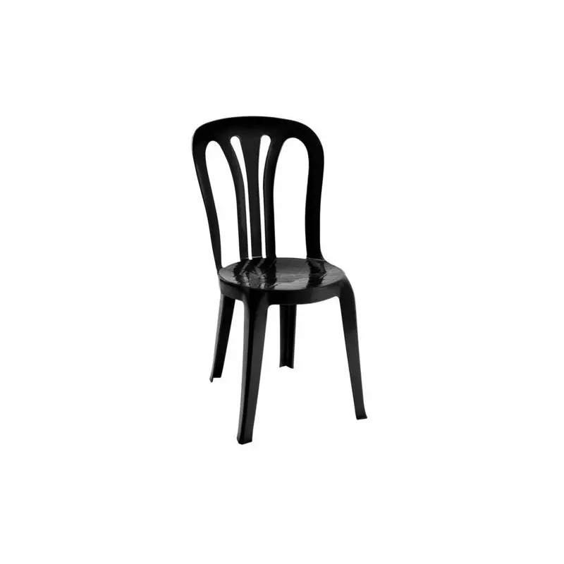 Chaise noire en plastique