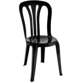 Chaise noire en plastique