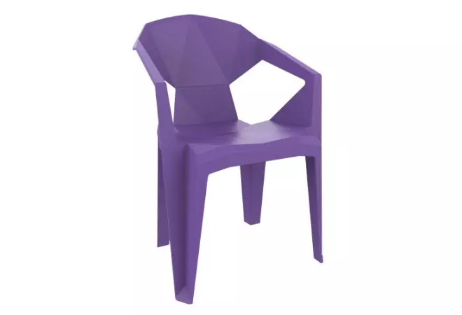 Chaise avec accoudoirs violette