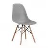 Chaise scandinave grise en bois et polypro